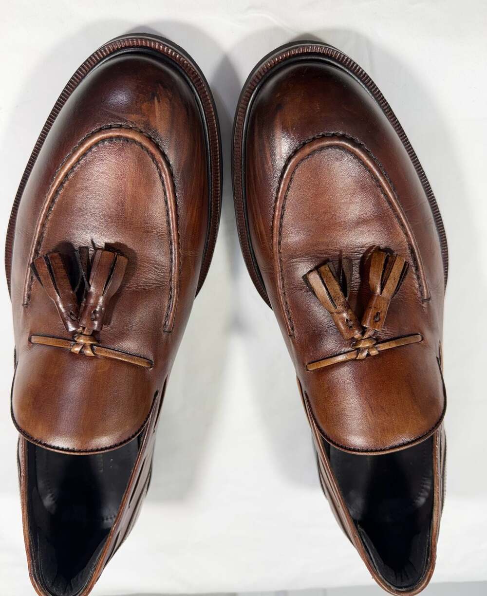 Johnston & Murphy Collection Italian Leather Tassel Loafers with Vibram Soles - Picture 2 of 10